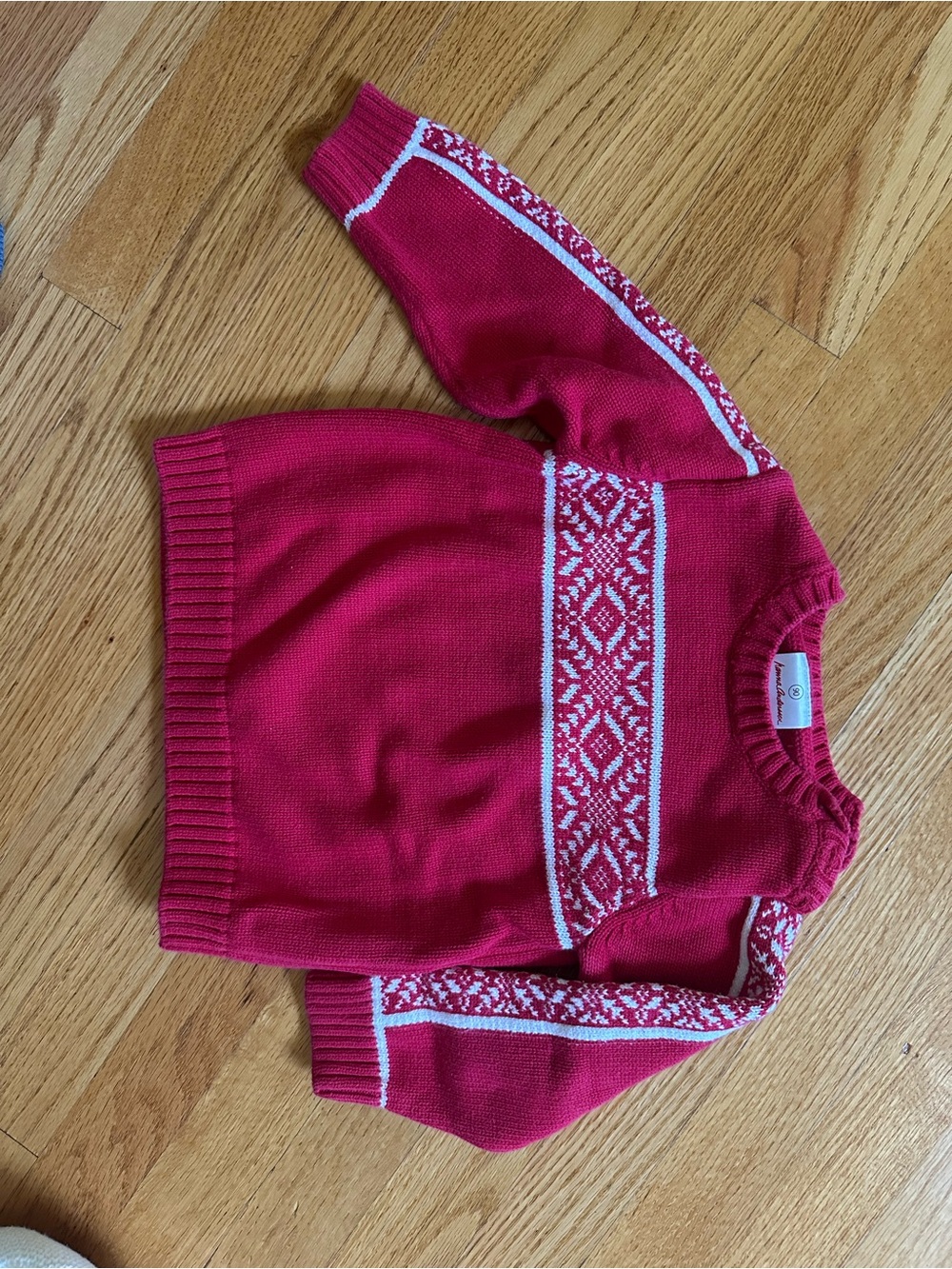 Hannah Anderson Red Nordic Pattern Sweater
